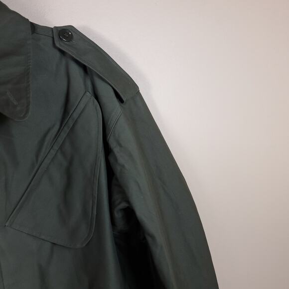 Vintage 1984 KL Army Surplus Green Cotton Utility Jacket Size S - Picture 9 of 12